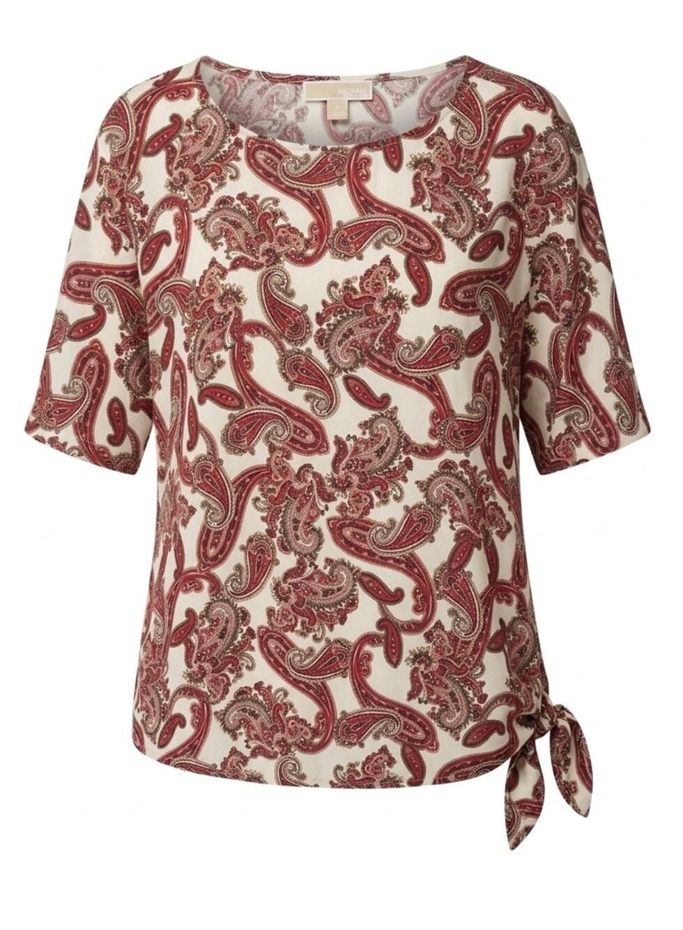 Michael | Michael Kors | Paisley print blouse top with side tie detail | size 1X
